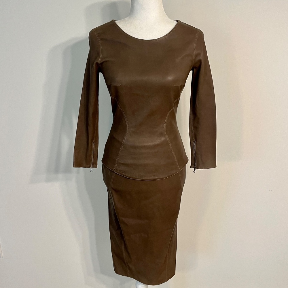 NEW Aphero Lamb Leather Dress - OFF THE RUNWAY Limited Edition
